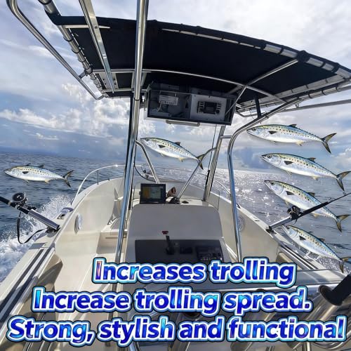 2 Pack Fishing Rod Holders for Kayak & Boat, 360° Swivel Clamp Rod Holder with Enlarged Base, Fits Round Square Tubes, Jon Boat, Canoe, Fishing Accessories - color: Silver