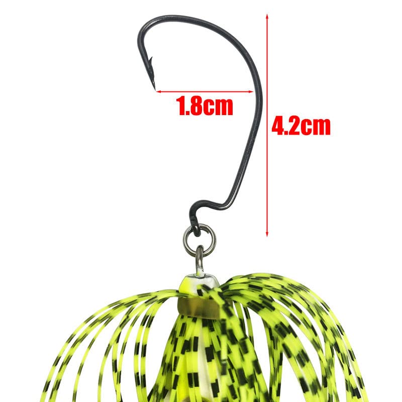 Spinnerbait Fishing Lures Kit Spinner Baits Set-6pcs Bass Fishing Buzzbait Spinnerbait Multicolor Bass Trout Salmon Metal Spinner Baits Chatterbaits Swim Jigs for Freshwater Saltwater Fishing