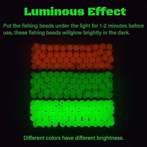 Fishing Beads 6mm 8mm 10mm Glow in The Dark Bead Round Plastic Lure Rigging Catfish Rig Freshwater Saltwater for Fishing Rigs - size: 10mm (150pcs)