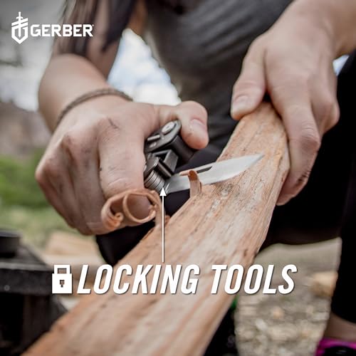 Gerber Gear Truss 17-in-1 Multitool with Pocket Knife and Needle Nose Pliers - Gifts for Men, Compact EDC Gear, Black with Standard Sheath - style: Black Standard Sheath