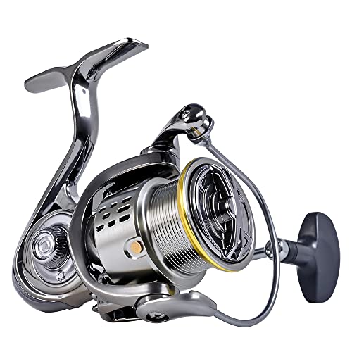 Fishdrops Saltwater Spinning Reel, 12+1BB Ultra Lightweight Powerful Fishing Reel, Metal Frame Carbon Fiber 33 LB Max Drag, 5.5:1 High Speed Ultra Smooth for Saltwater Fishing Reels - color: TW5000