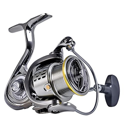 Fishdrops Saltwater Spinning Reel, 12+1BB Ultra Lightweight Powerful Fishing Reel, Metal Frame Carbon Fiber 33 LB Max Drag, 5.5:1 High Speed Ultra Smooth for Saltwater Fishing Reels - color: TW5000