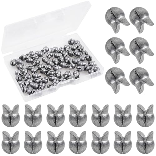 100pcs Split Shot Fishing Weights Removable Round Clip On Fly Fishing Line Sinkers Freshwater Saltwater Split Shot Fishing Sinkers Weights - style: 0.8g-100pcs