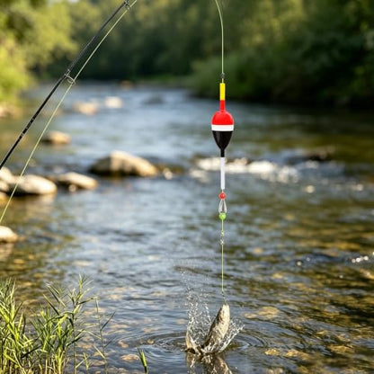 Fishing Bobbers and Floats, High Sensitive Slip Bobber with Balsa Wood Body,for Crappie Bluegill Trout Bass Panfish Catfish Walleye,8pcs - color: L-8pcs