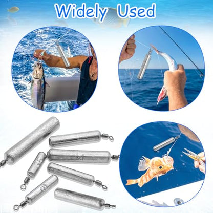 Fishing Weights Sinkers Kit, 25/30pcs Bass Casting Drop Shot Weights Lead Fishing Weights for Catfish Saltwater Freshwater Fishing - size: 30pcs