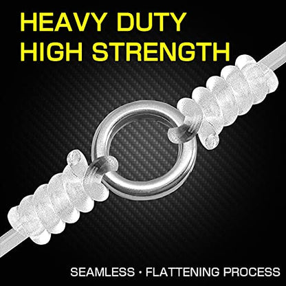 AMYSPORTS High Strength Solid Ring Fishing Lure Connector Fishing Rings Kit Line Saltwater Solid Ring Fishing Freshwater Loop - size: Size9+ (436lb) 50 pcs