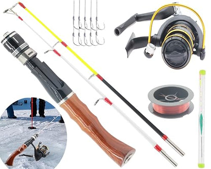 Ice Fishing Rod and Reel Combo Ice Fishing Gear for Freshwater Saltwater - style: Spinning Reel Comb