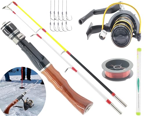 Ice Fishing Rod and Reel Combo Ice Fishing Gear for Freshwater Saltwater - style: Spinning Reel Comb