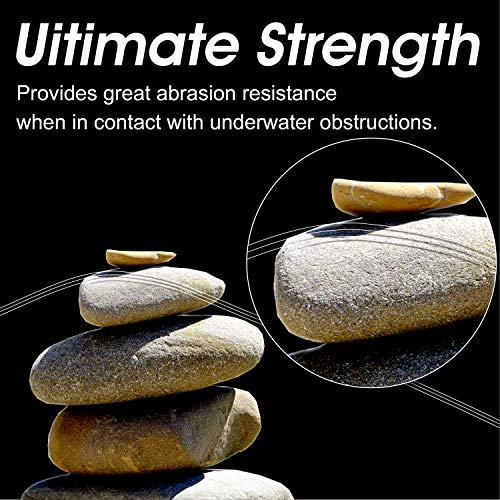 RIKIMARU Fluoro Fishing Line, 100% Soft Fluorocarbon Coated Fishing Line - size: 20 lb/0.40 mm/300 yds