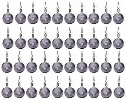 50Pcs Round Fishing Weights Sinkers Ball Fishing Weights Casting Drop Shot Sinkers Catfishing Sinkers Lead Weights Sinkers with Barrel Swivels for Saltwater Freshwater Fishing-(3.5-10g) - size: 1/4oz(7g)-40 Pack