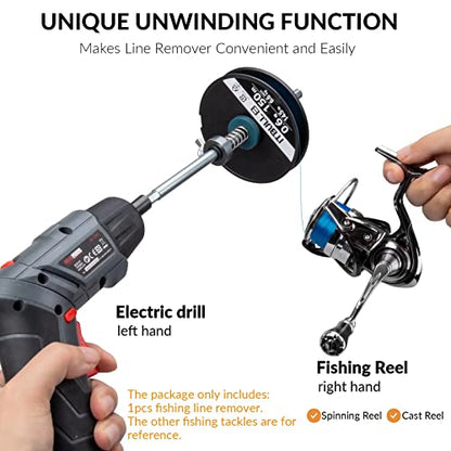 THKFISH Fishing Line Spooler Fishing Line Winder Spooler Fishing Accessories Adjustable Stable Portable Fishing Line Spooler/Fishing Line Remover - color: B -Long- Line Spooler +C- Line Remover