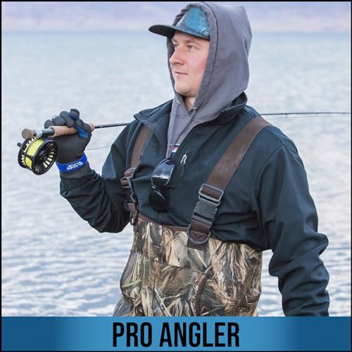 Glacier Glove Unisex Pro Angler Waterproof Neoprene Slit Finger Glove | Flexible, Fleece Lined, Touchscreen, Winter Fishing, Hunting, Outdoor Protective Handwear - size: Medium