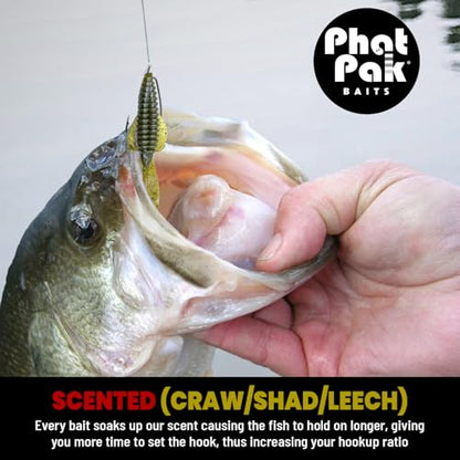 Phat Pak Baits - Swamp Monster Rage Bug Style Plastic Beaver Creature Bait Punching Bass Fishing Lure 20ct 4" - color: Morning Dawn