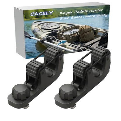Kayak Paddle Holder Track Mount Accessories, Space-Saving Kayak Oar Holder for Fishing, Canoe & Kayaks