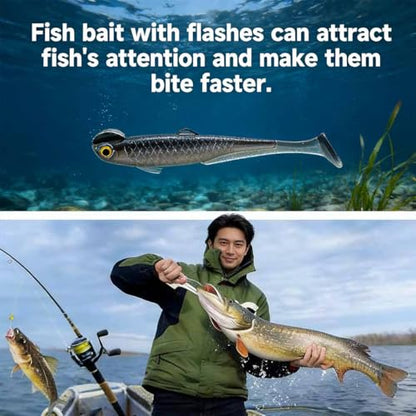 20PCS-Soft Plastic baits bass Lures Fishing, Soft Plastic Walleye Fishing Lures, Paddle Tail Swimbaits for Bass Fishing, Fishing Bait for Freshwater Saltwater Gifts (2.4IN/1.3g) - color: white-20pcs