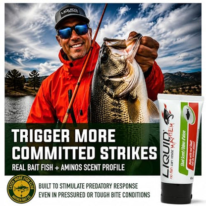 Liquid Mayhem Shad Fish Attractant Gel 60 ml / 2 oz · 60 Uses – Real Anchovy Bait & Aminos | UV-Enhanced Long-Lasting Gel – All Lure Types - size: 3-Pack