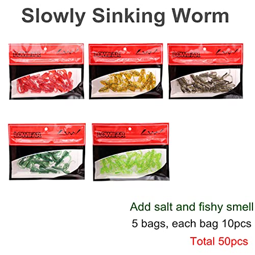 Soft Plastic Crawfish Bait Fishing Lure for Crappie, Bass, Bluegill, White Perch, Sunfish, Speckled Trout All Panfish Softlure Artificial Crayfish Lures Bait Drop Shot Rig Lure Slow Sinking - color: 5cm/1.8g - 50pcs
