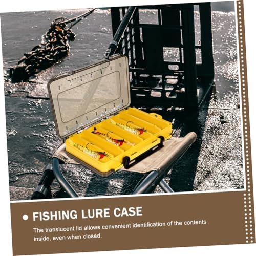 UKCOCO 2Pcs Fishing Lure Case Durable Multi Grid Fishing Gear Box for and Organization of Baits Hooks and Tackle Outdoor Fishing Accessories