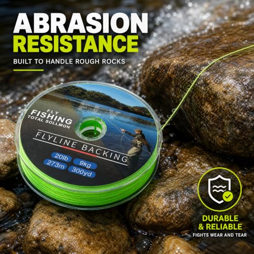 Kylebooker Fly Fishing Dacron Braided Backing Line Abrasion Resistant Trout Fly Line 20lb/30lb - color: Green, size: 30LB 91m/100yds