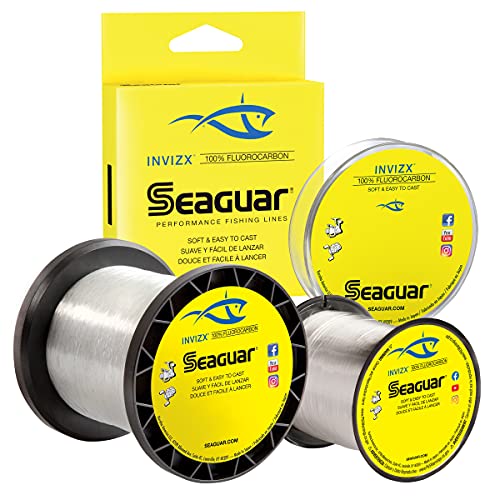Seaguar InvizX Multi-Species Fishing Line for Casting, Live Bait, Freshwater, 100% Fluorocarbon, Clear, Multiple Sizes - size: 10lbs/200yds