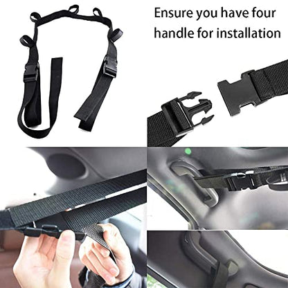 GREATFISHING 2 Pack Car Fishing Rod Holder Adjustable Fishing Pole Holder Belt Straps Fishing Rod Holder Vehicle Fishing Pole Rack Fishing Rod Rack Carrier for Car(holder) - color: L Rod holder