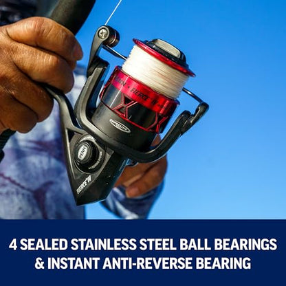 Penn Fierce IV Spinning Reel and Fishing Rod Combo - size: 6000 Size Reel - 6'6" - Jig - 1pc, style: Fierce IV