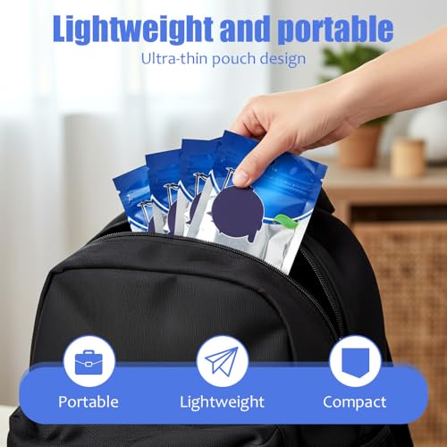 MiOYOOW Plastic Fishing Bait Bag, 50PCS Clear Lure Packaging Bags Reusable Soft Bait Storage Organizer with Self-Sealing Opening for Lures Baits Hooks Swivels Spoons