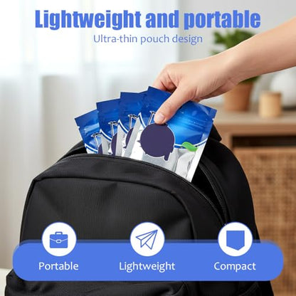 MiOYOOW Plastic Fishing Bait Bag, 50PCS Clear Lure Packaging Bags Reusable Soft Bait Storage Organizer with Self-Sealing Opening for Lures Baits Hooks Swivels Spoons