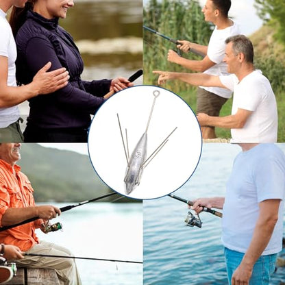 3 Pcs Sputnik Sinker Long Tail Fishing Weight Equipment, Saltwater Surf Casting Catfish Sinkers, Beach Sea Ocean Sand Fishing Spider Sinker(Silver) - color: Silver, size: 5oz-3pcs