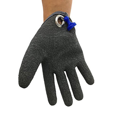 Inf-way Fishing Glove with Magnet Release, Fisherman Professional Catch Fish Gloves Cut&Puncture Resistant with Magnetic Hooks Hunting Glove - size: Large, style: Right+left