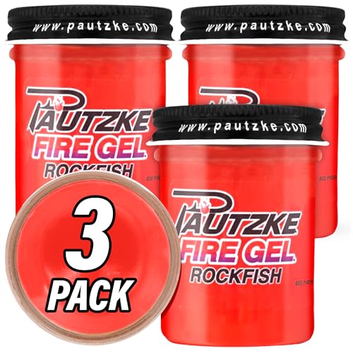 Pautzke Fire Gel Bait Scent Fishing Attractant, Long-Lasting Fish Scent Gel, Freshwater Saltwater Compatible, Strong Scent Trail, Easy Apply Lure Enhancer - color: 3-Rockfish
