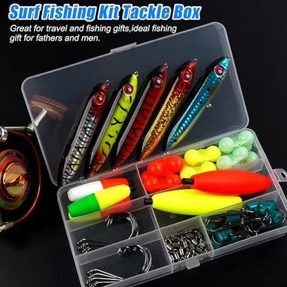 AGOOL Catfish Rig Making Kit Catfishing Tackle Accessories Fishing Bait Rigs Catfishing Equipment with Fishing Bobbers Catfish Floats Catfish Hooks Swivels Fishing Rattles Bells Sinker Slide