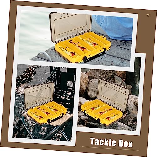 Toddmomy 2Pcs Multi Grid Fishing Gear Box Tackle Organizer for Baits and Portable Fishing Case for Outdoor Fishing Activities