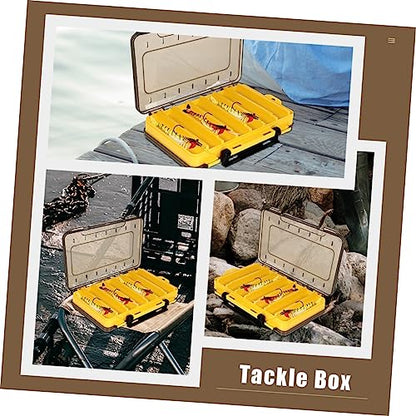 Toddmomy 2Pcs Multi Grid Fishing Gear Box Tackle Organizer for Baits and Portable Fishing Case for Outdoor Fishing Activities