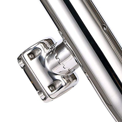 Amarine Made 4-Pack Stylish Stainless Steel Clamp on Fishing Rod Holder for Rails 7/8" to 1"