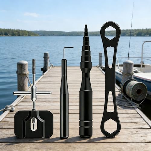 Professional Fishing Reel Maintenance Tool Set Aluminum Alloy for Fishing Reel Baitcasting Reel and Round Reel Repair - color: Dark