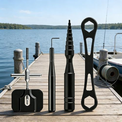 Professional Fishing Reel Maintenance Tool Set Aluminum Alloy for Fishing Reel Baitcasting Reel and Round Reel Repair - color: Light