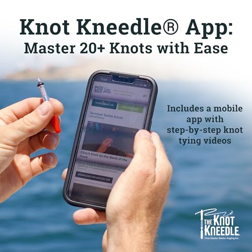 KNOT KNEEDLE - Fishing Knot Tying Tool, Fish Hook Tying Tool, Fish Knot Tying Tool, for Hooks & Lines, Fishing Gear & Accessories - Single with Zinger