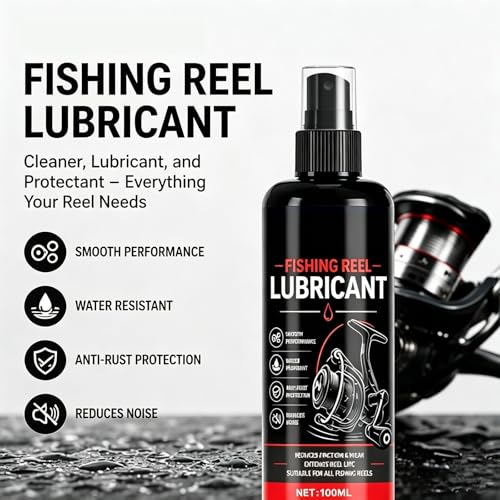 Reel Maintenance Cleaner,Reel Maintenance Cleaner,Fishing Reel Grease and Oil,Fishing Reel Lubricant,Fishing Reel Lube,Compatible with All Reel-Winders - color: 1pcs