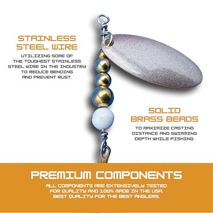 Hipster Pro Pack Rooster Tail Fishing Lures - Proven Inline Spinner Baits, Premium Trout Spinners for Trout and Salmon River Fishing, 100% USA Made by Hofmann's Lures - color: Classic Series