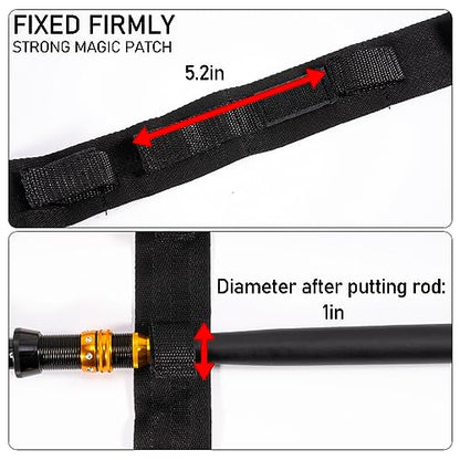 Dr.Fish Car Fishing Rod Holder, 5/7 Rod Adjustable Fishing Pole Rack | Durable Nylon, Adjustble Roof-top Holder Rack for Vehicles, Pick Up, Full Size SUV. Available in 5 or 7 rod Capacity - size: 7 Rod Buckle Mount, 30-50"