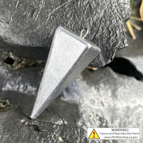 Pyramid Sinkers Fishing Weights, Saltwater Fishing Sinkers for Surf Fishing Gear Tackle - 1oz, 2oz, 3oz - style: 1 Ounce-10pcs