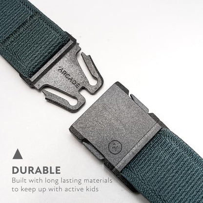 Arcade Belts A2 Youth Unisex Adventure Stretch Belt | Heavy Duty Elastic, Metal Free Buckle - color: Atlas - Jalapeno