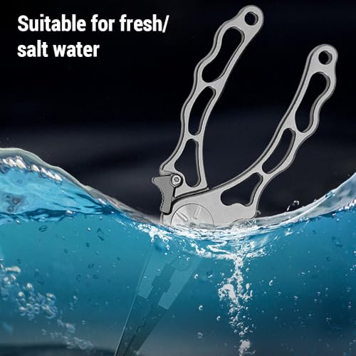Aluminum Alloy Fishing Pliers Hook Remover LINE Cutters with Sheath and Lanyard for Fishing PE Nylon Carbon LINE (Black) - color: Black