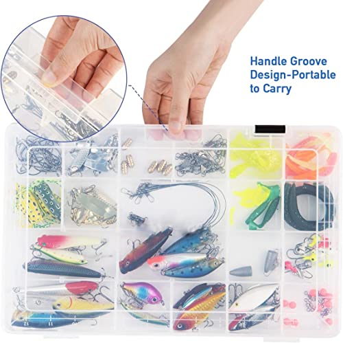 Personalized Fishing Tackle Box, Dad Fishing Gifts for Father's Day, Dad and Son Fishing Partners for Life, Fishing Gift For Dad, Fishing Tackle Box, Clear (jw-dy360) - color: Clear
