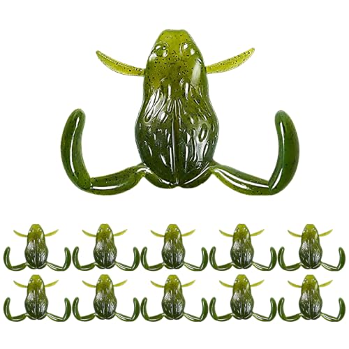 FONMANG Top Water Lures,2026 New TopWater Frog Lures for Bass Fishing Also for Trout Pike Panfish, Frog Weedless Fishing Lures for Freshwater - color: A2-2.2in/9g