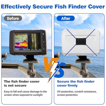 2 Pcs Fishing Graph Cover Straps - Keep Your Fish Finder Cover Secure During Travel - color: 3 Colors