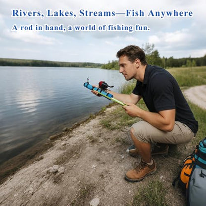 SUFFUSE Fishing Rod, Portable Catapult Lure Fishing Tools, Saltwater and Freshwater Great Gear for Traveling - color: Package C