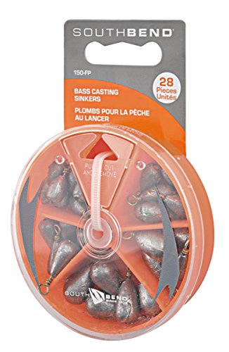 SouthBend Bass Casting Sinker Assortment (Silver/Assorted)