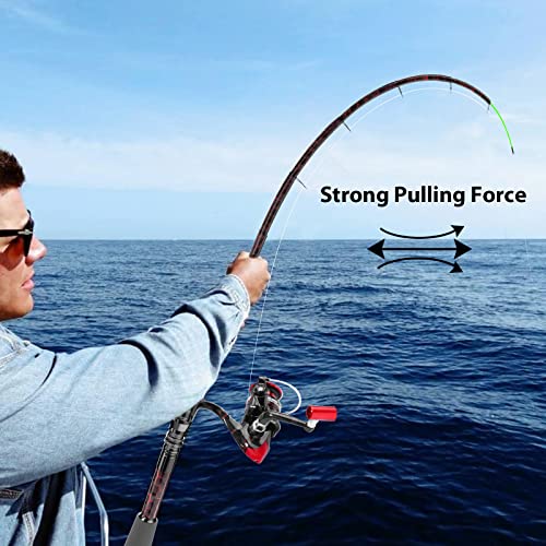 Fishing Rod and Reel Combos, Unique Design with X-Warping Painting, Carbon Fiber Telescopic Fishing Rod with Reel Combo Kit with Tackle Box, Best Gift for Fishing Beginner and Angler - color: Red, size: 1.8 m 5.91 ft (Bag)